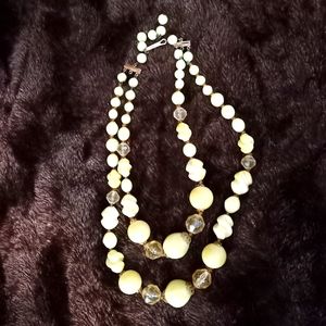 Germany DBL strand vintage yellow beads